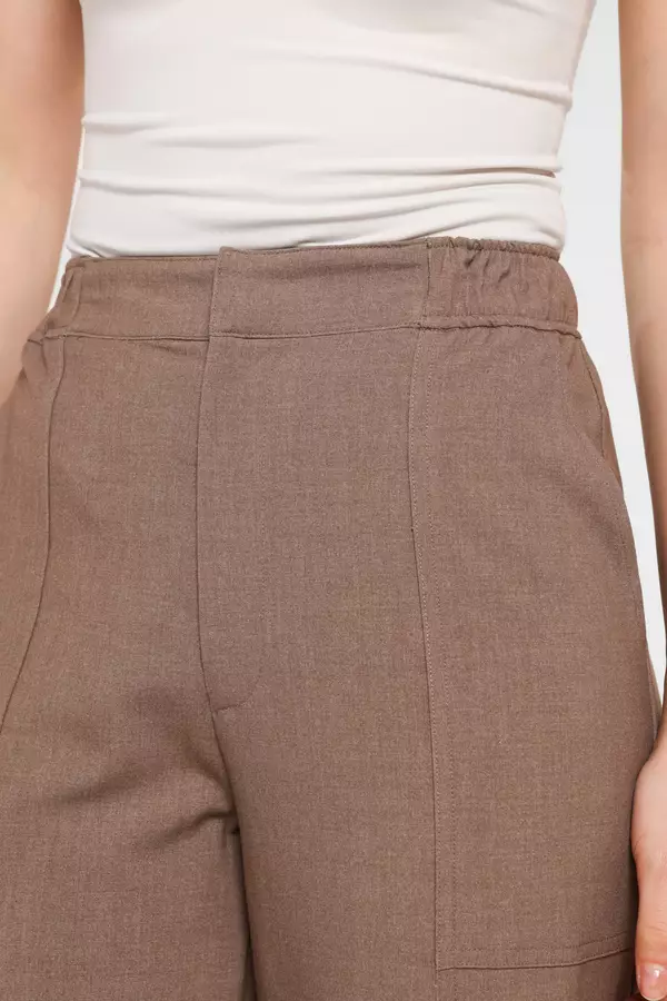 MINIMAL - Lorda - Celana Panjang Lurus Motif Garis - Grey Dark Warna Grey_Dark