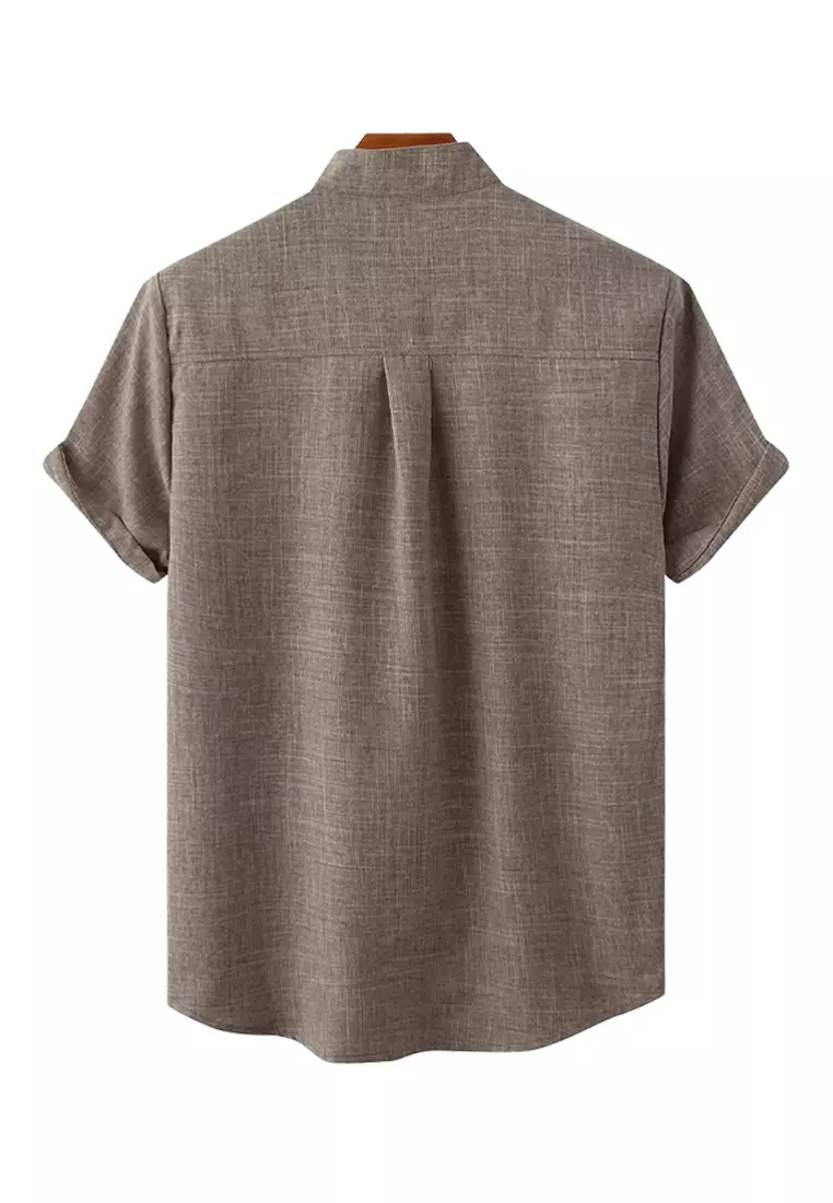 Cotton Linen Solid Color Shirt YL-C85