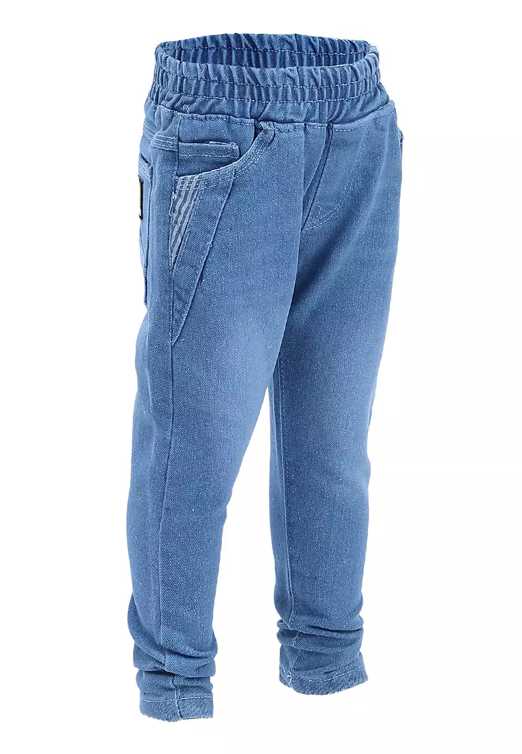 Wileen Celana Panjang Anak Unisex Skinny Jeans Variasi Saku Kid Long Pants Material Denim ORIGINAL - Blue