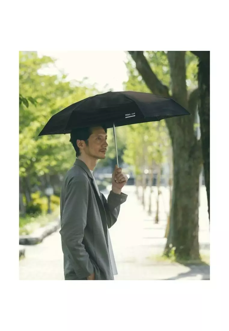 WPC IZA Compact (2025) UV Protection UPF 50+ Umbrella 53cm (Light Grey X Off White)