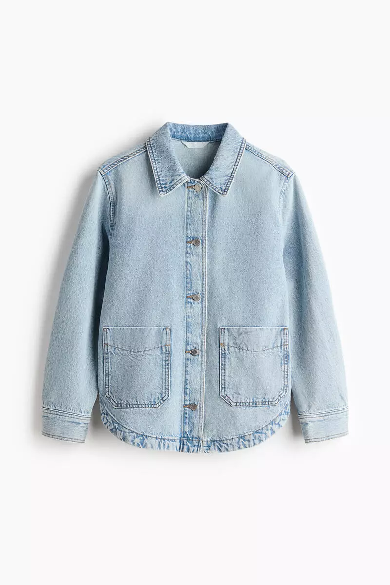 Denim shacket