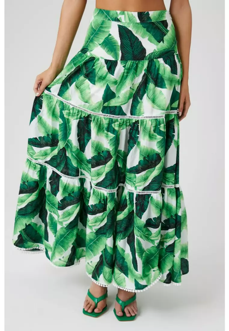Forever 21 tiered maxi skirt 2025