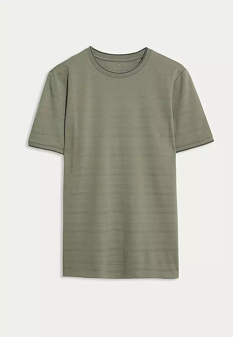 Pure Cotton Textured T-Shirt