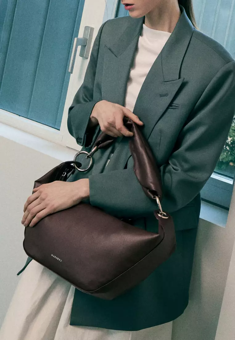 ARROW Vegan Leather Crossbody Bag Wine Brown