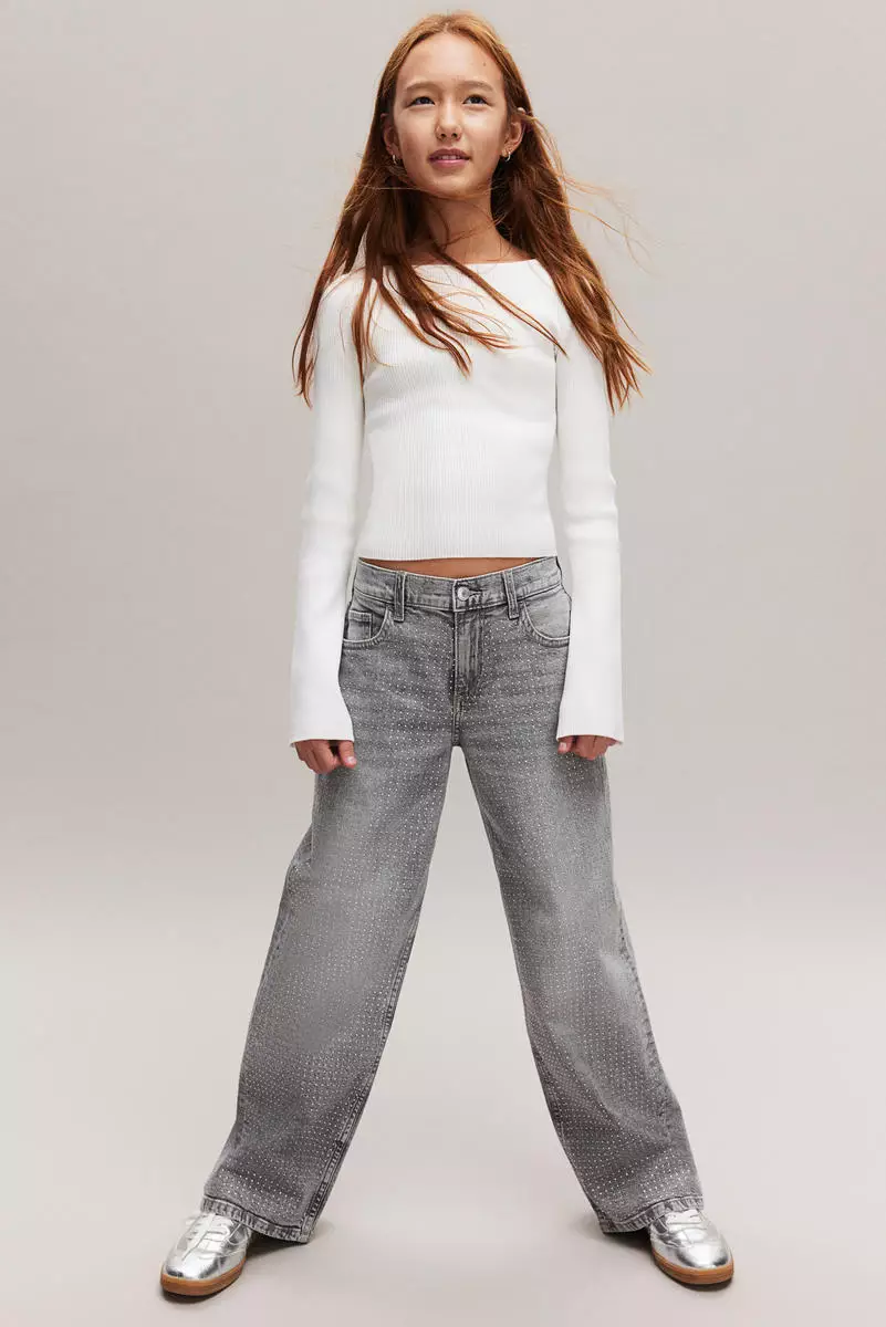 Buy H&M Loose Fit Wide Leg Cargo Jeans Online ZALORA Malaysia