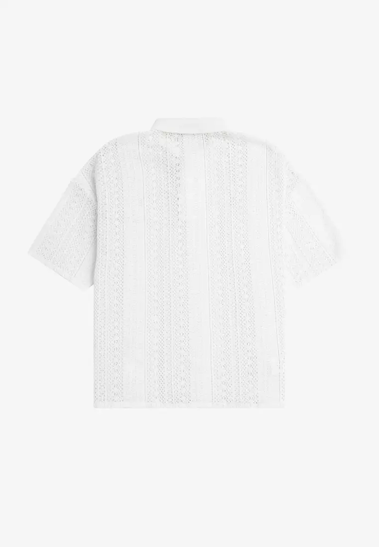 Buy Fred Perry Fred Perry G7134 Lace Polo Shirt (White) 2025