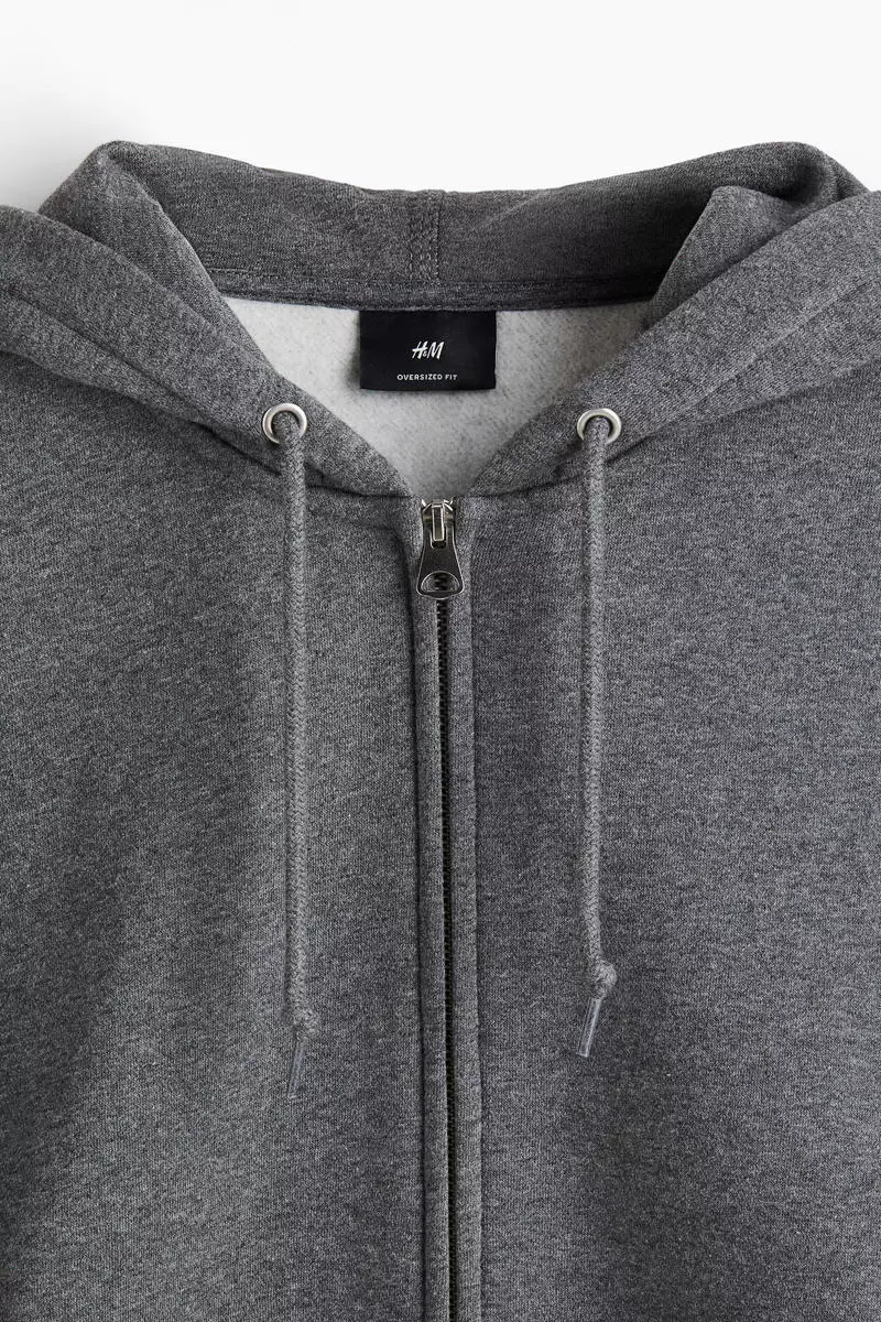 Oversized Fit Zip-through hoodie