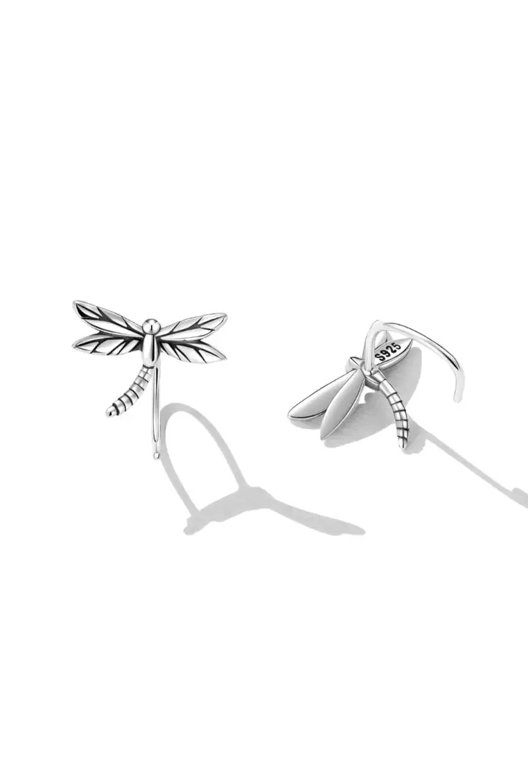 Solid Silver Olivia Dragonfly Stud Earrings
