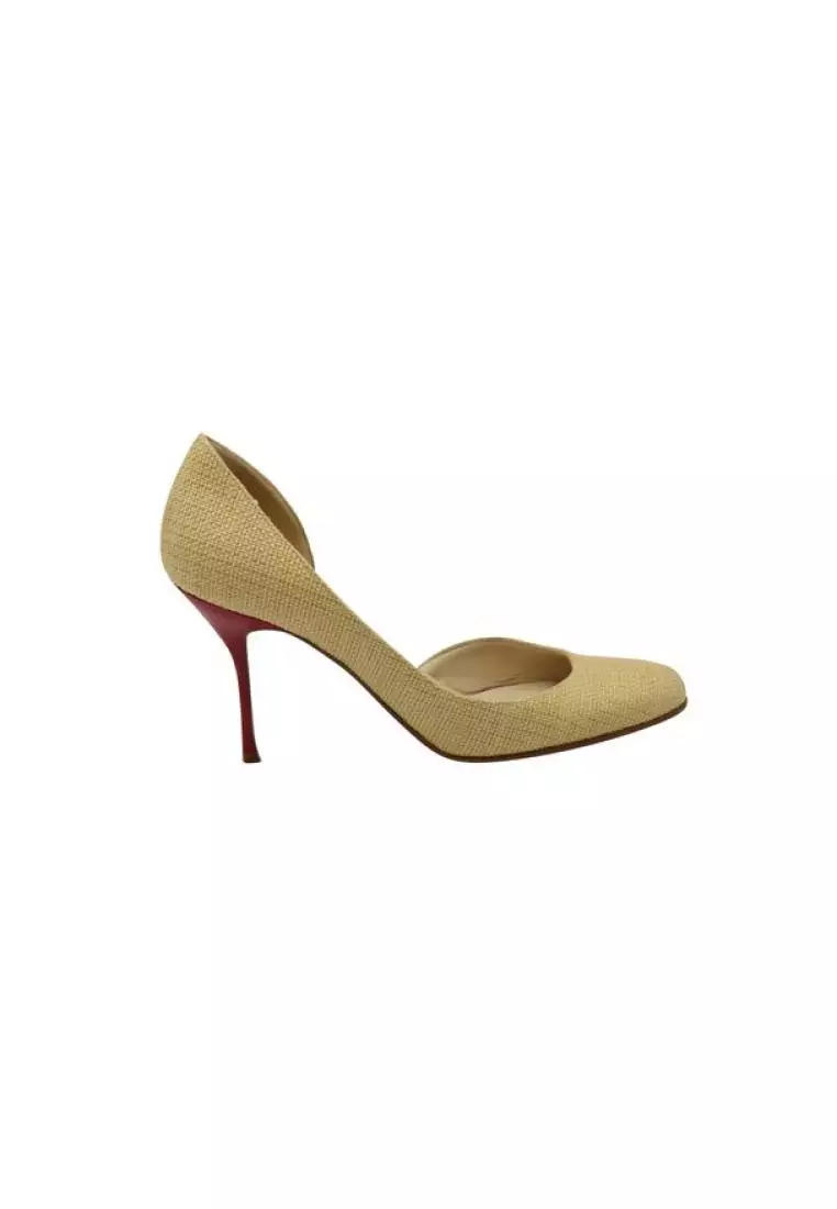 Christian Louboutin Pre Loved CHRISTIAN LOUBOUTIN Beige Jute Pumps