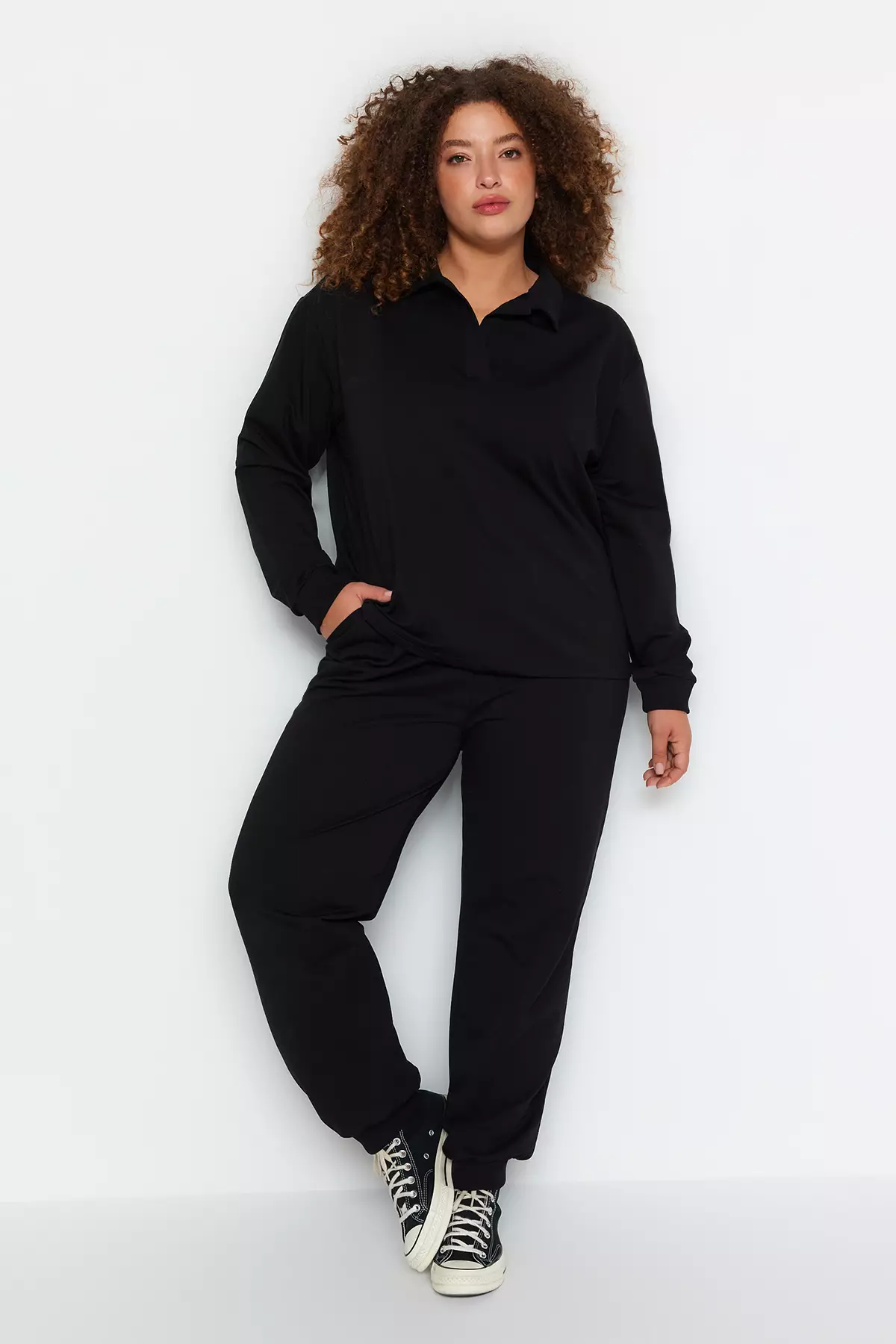 Polo sweat suit women's plus size deals