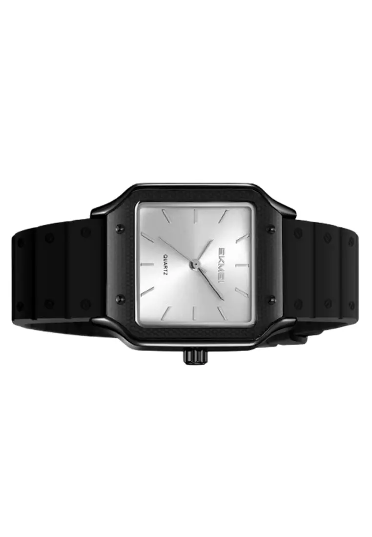 Jam Tangan Pria Wanita Analog 2528 - Black White