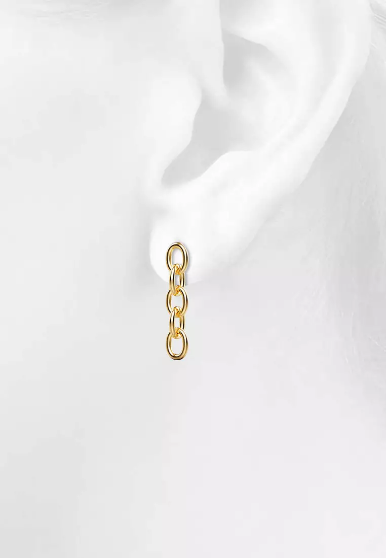 Lewis Dangle Gold Layered Earrings