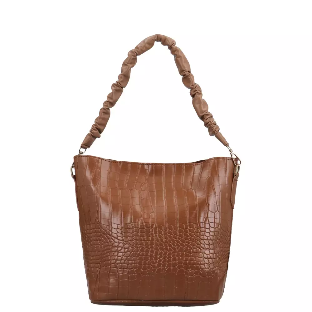 MAYONETTE Eunji Croco Shoulder Bag - Tas Selempang Wanita Terbaru 2021 - Brown