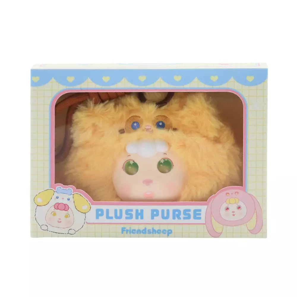 Friendsheep Gantungan Kunci Plush Pouch Kitten - Kuning