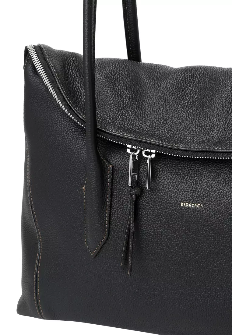 Alma Fold Tote Bag Large - Black