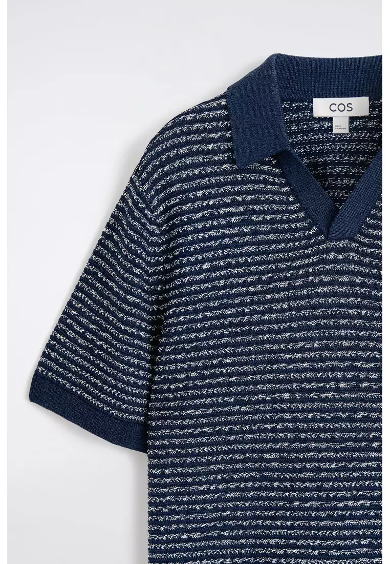 OPEN-KNIT POLO SHIRT