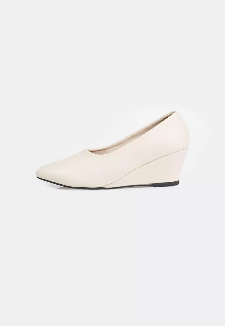 Seis Vancy Sepatu Wedges Wanita 5 cm-CREAM