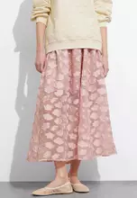& Other Stories ♥ Floral Applique Mesh Midi Skirt Floral-Appliqué Mesh Midi Skirt - Black - & Other Stories NL