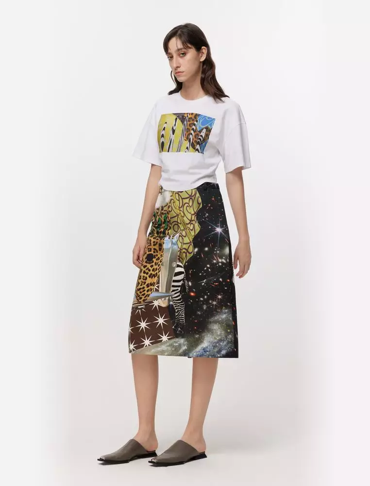 JNBY Women's Cropped Printed T-Shirt