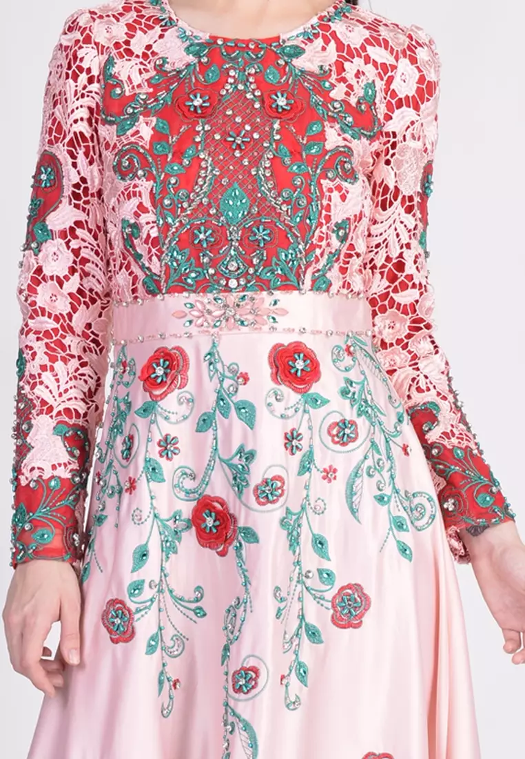 Bibiq Gamis Brokat Satin