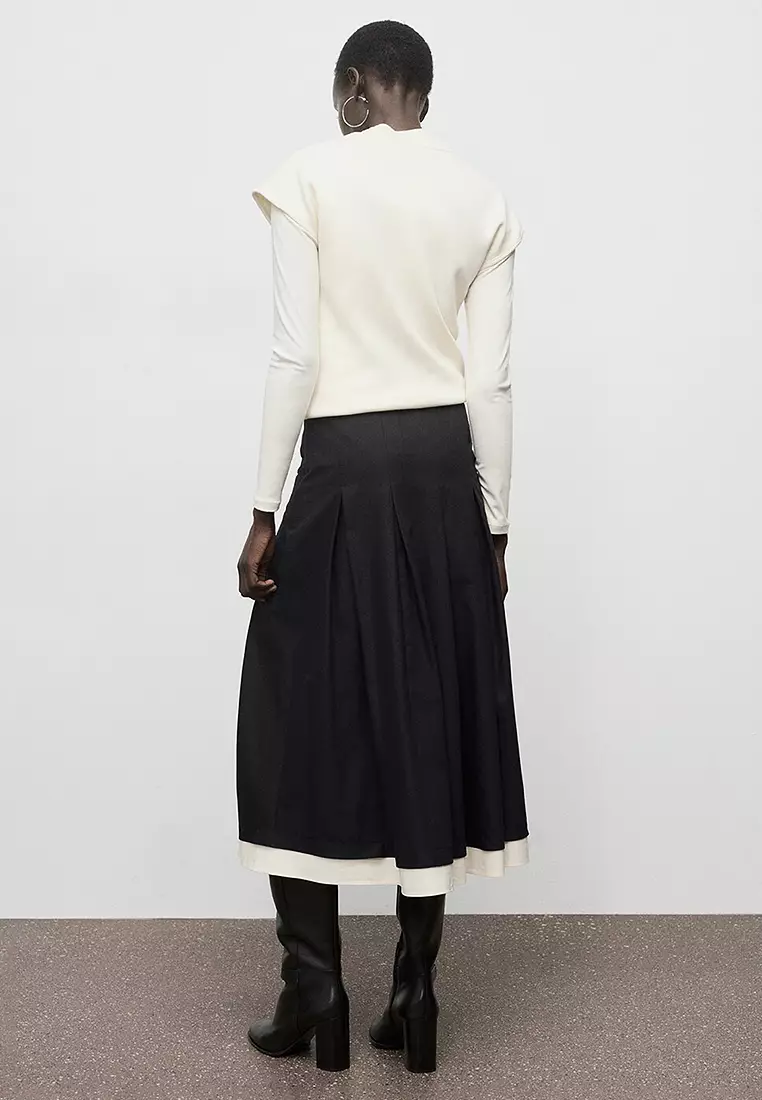 Combined Pleated Skirt