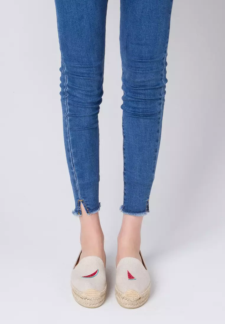 Platform Embroidered Canvas Espadrilles HB6105