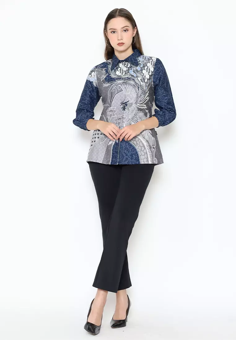 Hadinata Batik Wanita Superfine Blouse Jiva Jaya