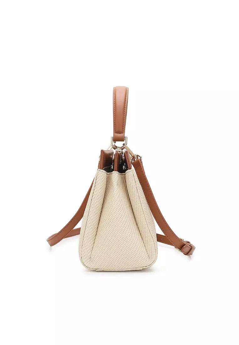 Women's Top Handle Bag / Sling Bag / Crossbody Bag / Shoulder Bag - Beige / Brown