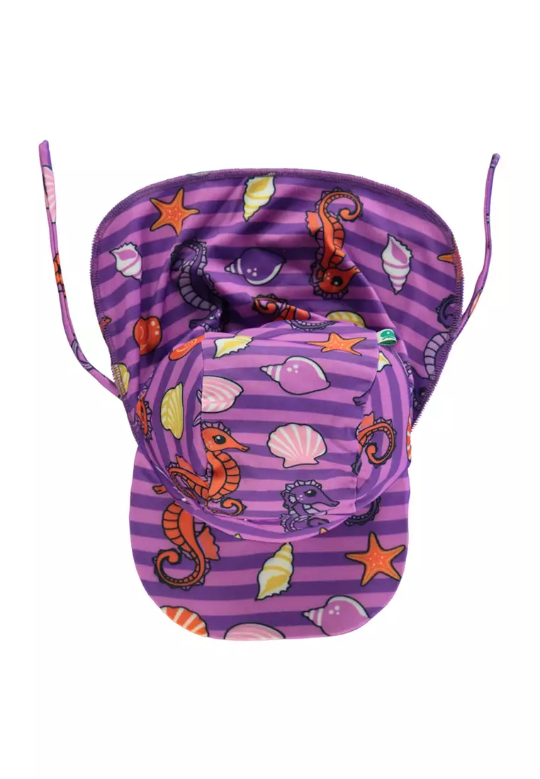 UV50 sun hat with seahorses