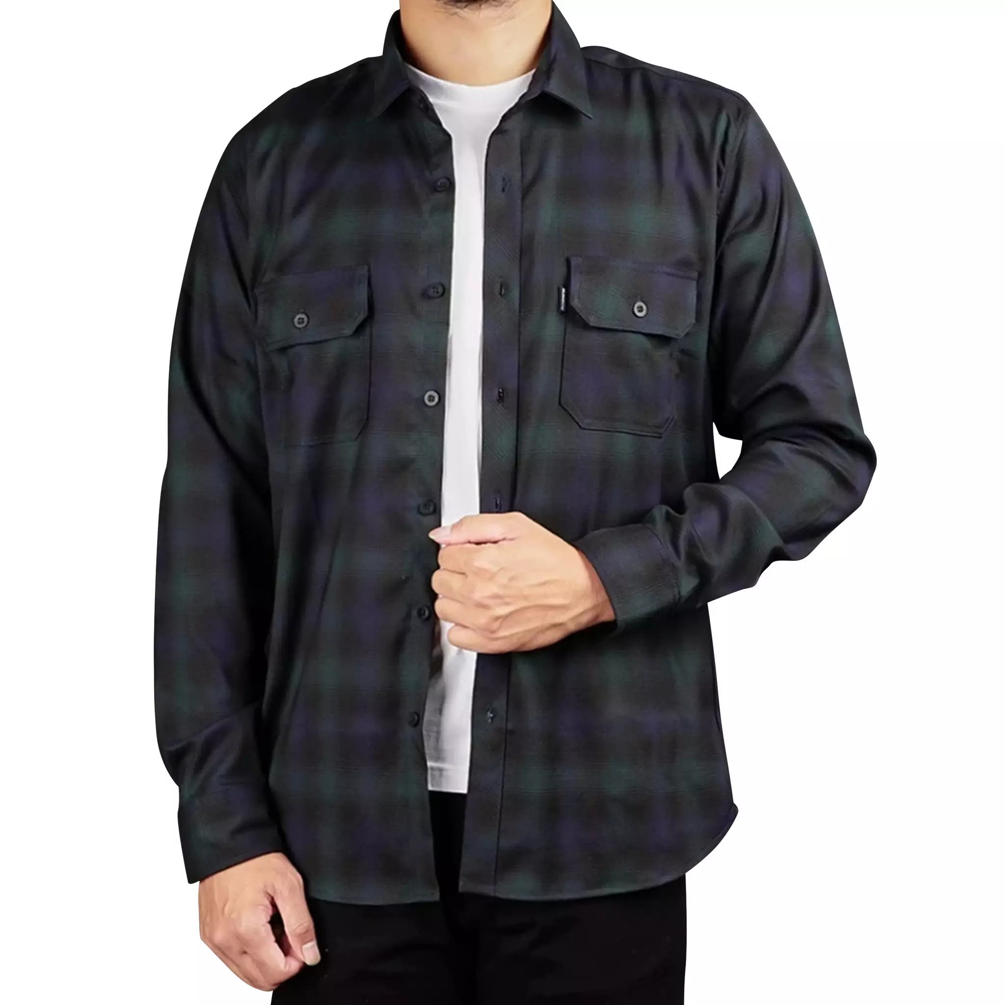 Gloaming Kemeja Flanel Veterano Unisex Panjang Glamora