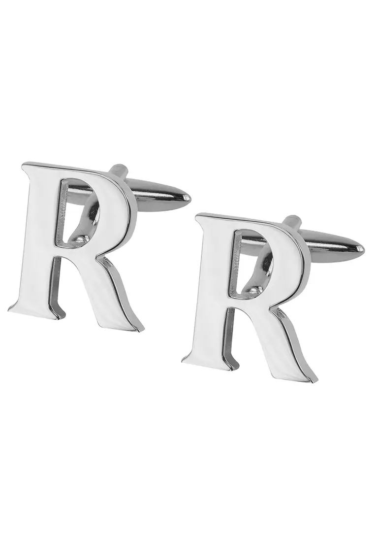 Double initial cufflinks discount silver