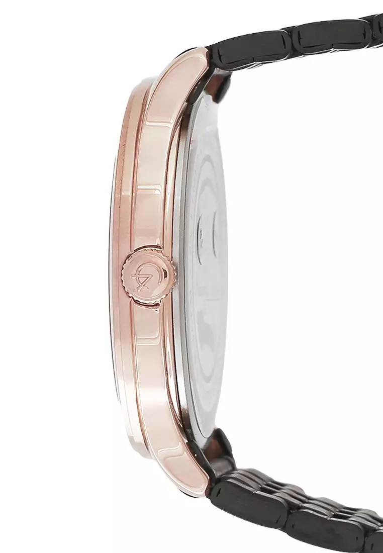 Alexandre Christie Jam Tangan Pria - Black Rosegold - Stainless Steel - 8678 MDBBRBA