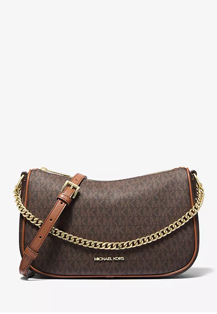 Carmela Medium Signature Logo Convertible Crossbody Bag