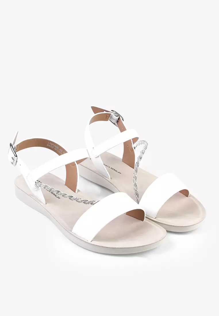 Sepatu Sandal Tali Wanita Anti Slip L.Rapunzel White