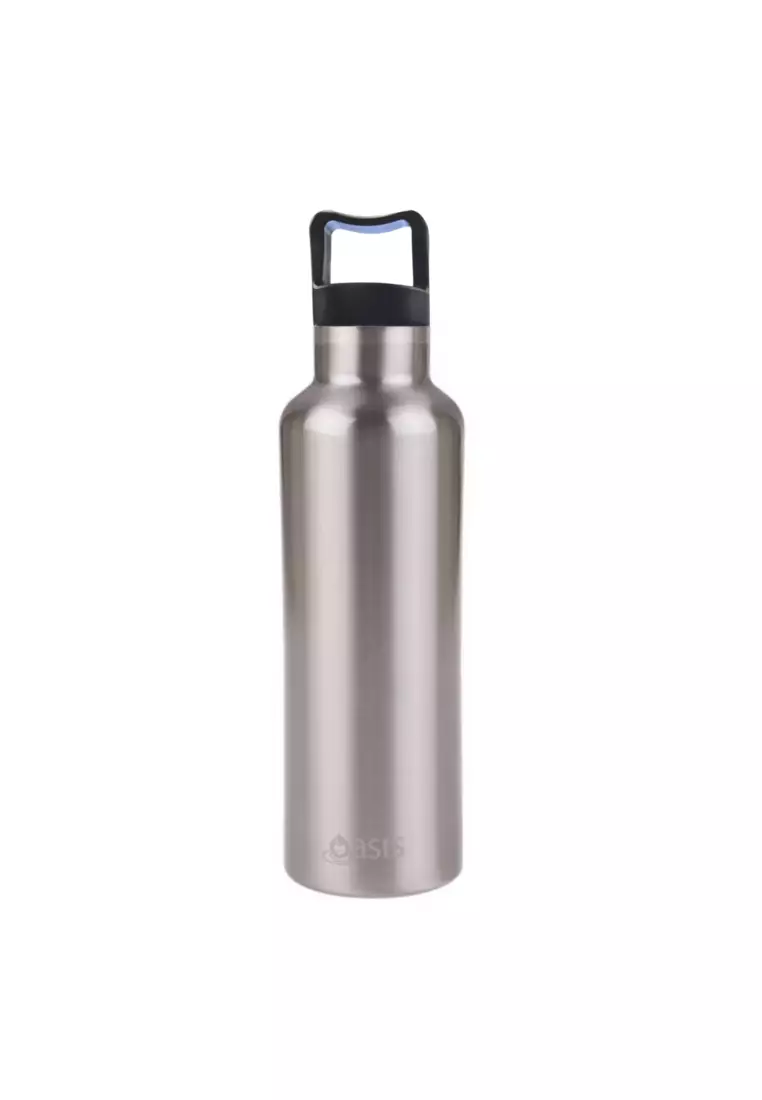Oasis Stainless Steel Insulated Water Bottle with Handle 750ML - Silver