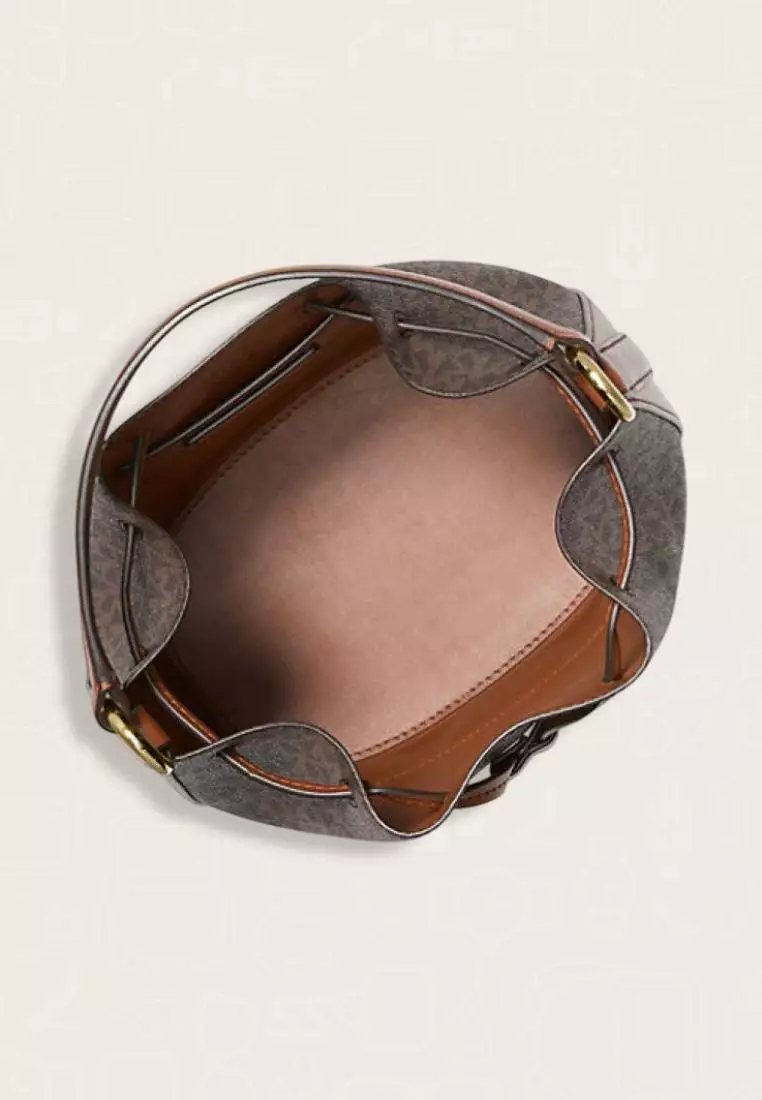 Michael Kors Reed Medium Logo Bucket Bag Brown