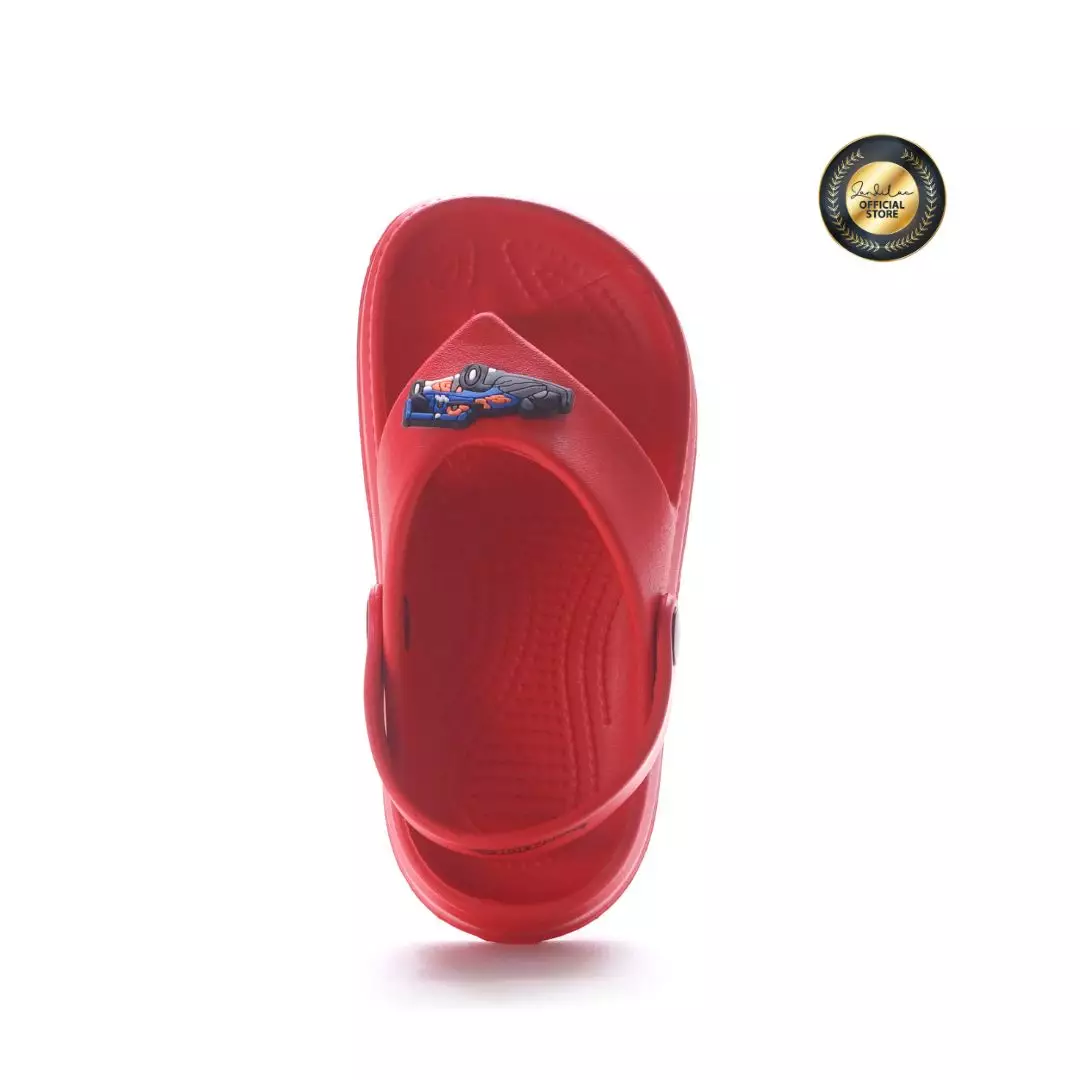 HOTWHEELS - SANDAL LAKI ANAK CH730175LK JAPIT TALI FULL KARET - MERAH