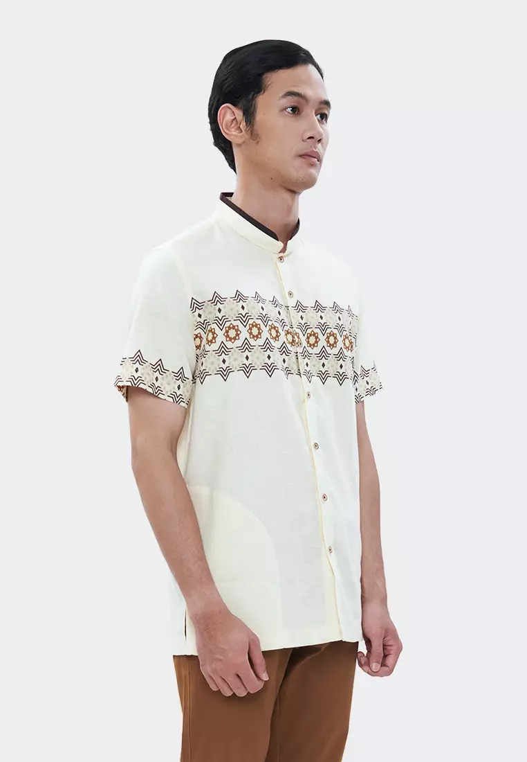 MANZONE Kemeja koko lengan pendek BARAKA - KHAKI