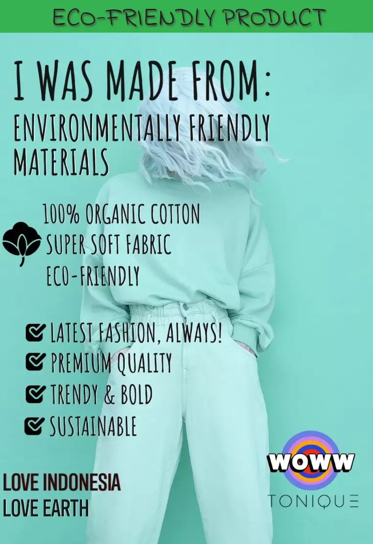 TONIQUE Hoodie Wanita Crop Katun Hitam LOLLY Women's Regular Fit Cotton Crop Hoodie Black