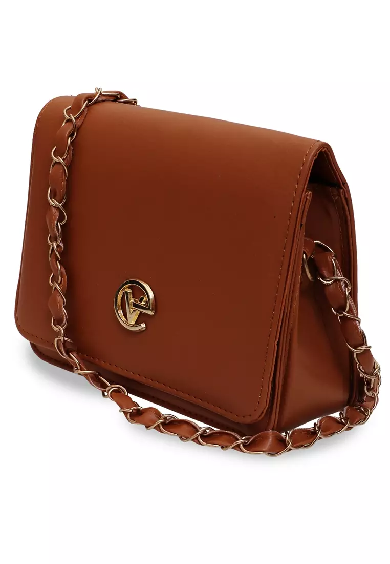 Caxia Slingbag Woman Casual Design Simple Tas Slempang Premium Quality - Mocca
