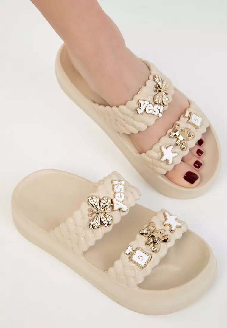Beige Women's Slippers 20305