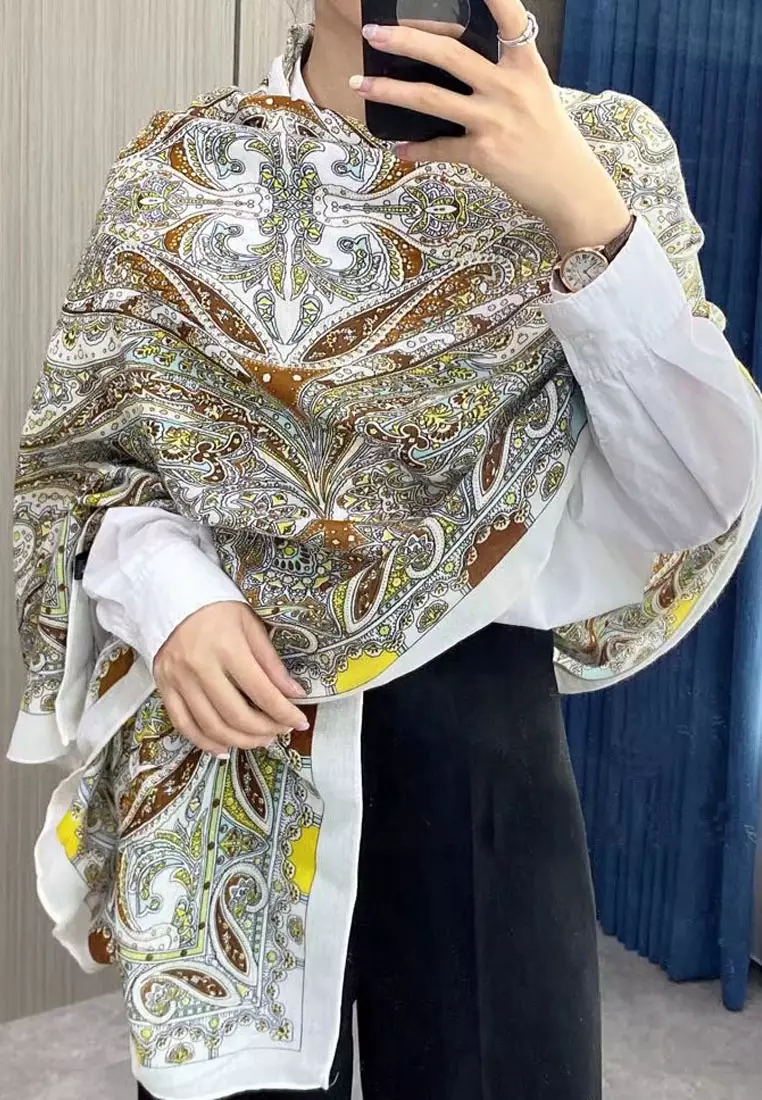 Jual San Marco Women's Accessories Paisley Pattern Viscose Shawl