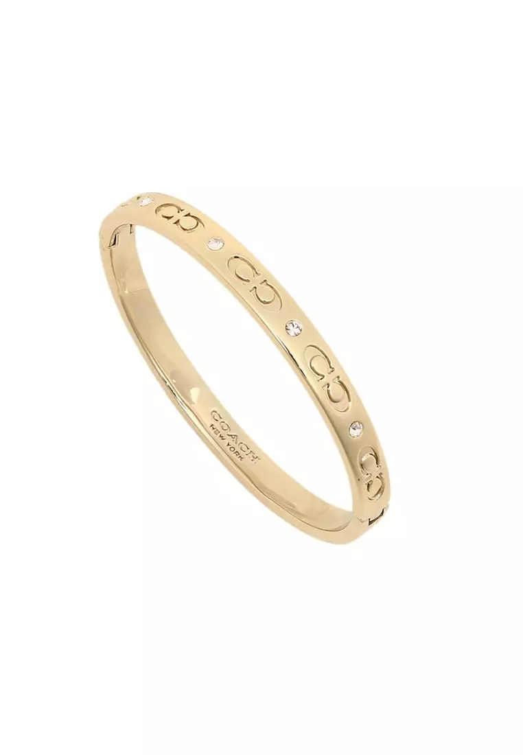 Coach kissing c hinged bangle deals