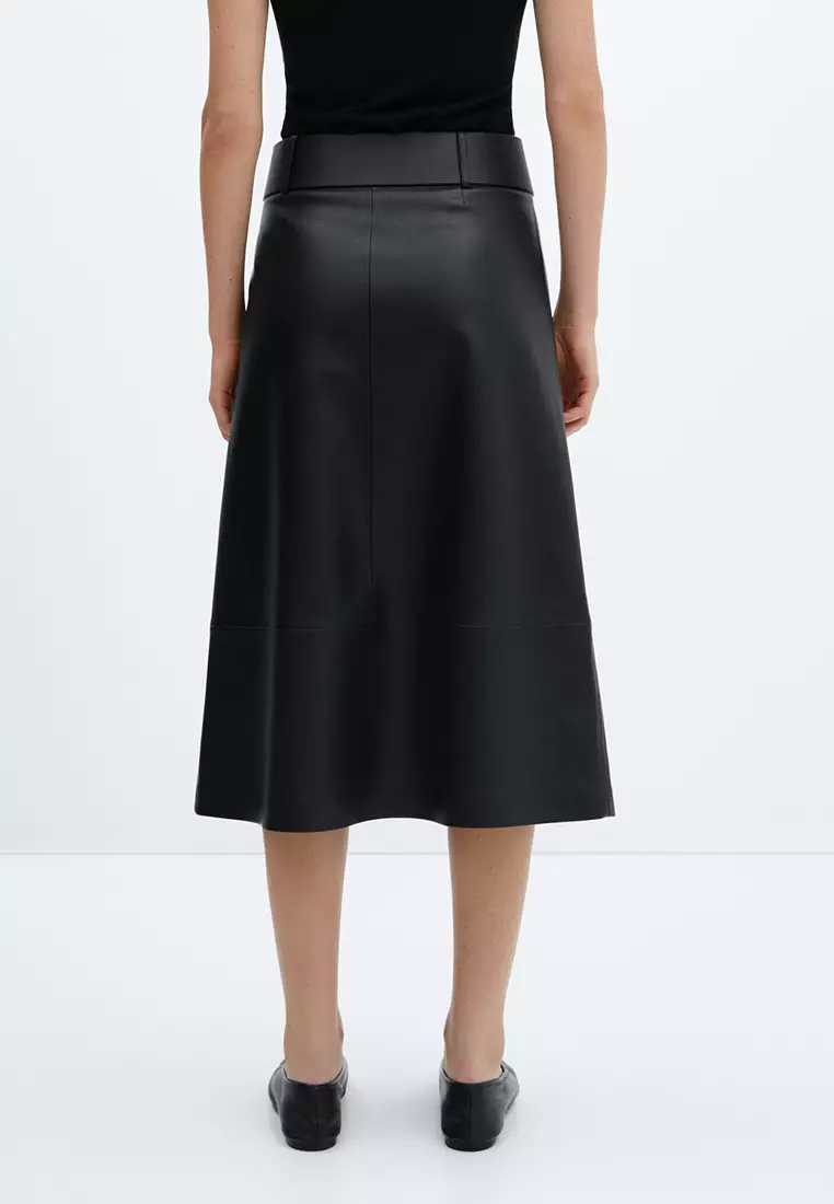 Leather skirt outlet zalora