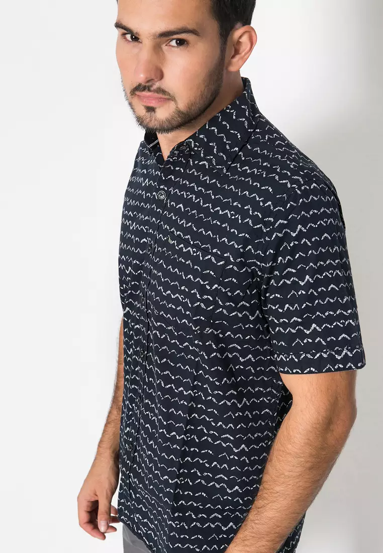 LGS - Kemeja Casual - Full Motif - Hitam - Regular Fit - CSH.272.S570.1224.C