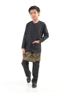Buy Amar Amran Baju Melayu Moden Teluk Belanga For Kids Online On Zalora Singapore