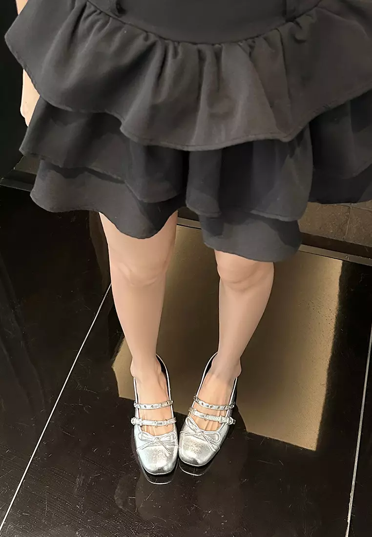 Bowknot Elevated Heel Mary Jane Shoes WW619-2