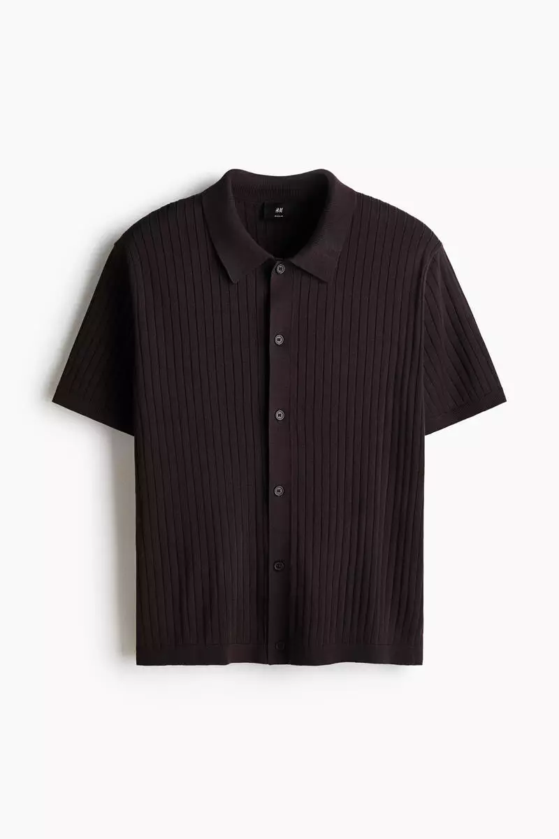 Regular Fit Rib-knit shirt