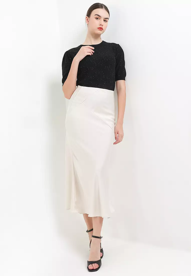 Midi Sateen Mermaid Skirt