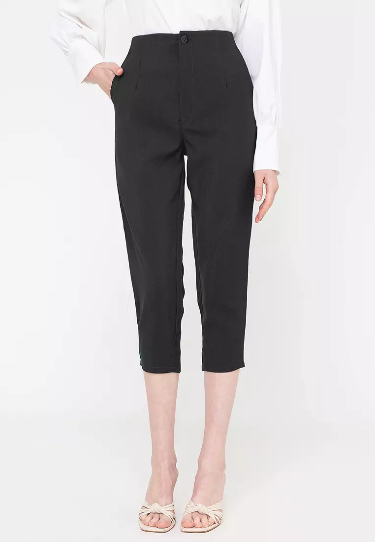 Buy BADOMODA Trinity Cropped Slacks With Front Zipper 2025 Online